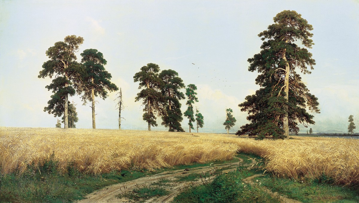 A Rye Field by Ivan Shishkin
