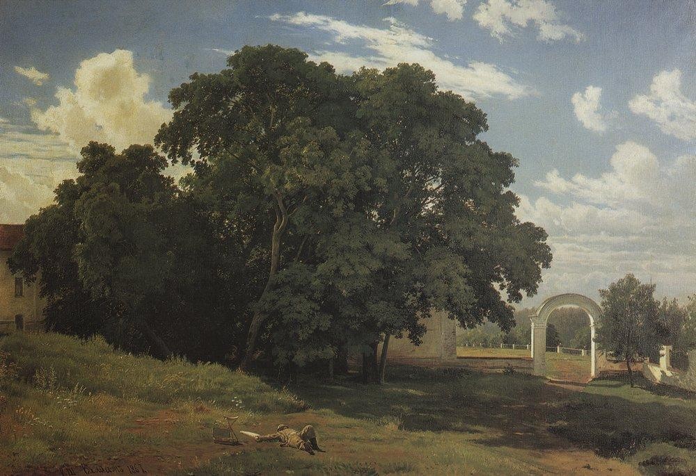 At the church fence. Balaam by Ivan Shishkin