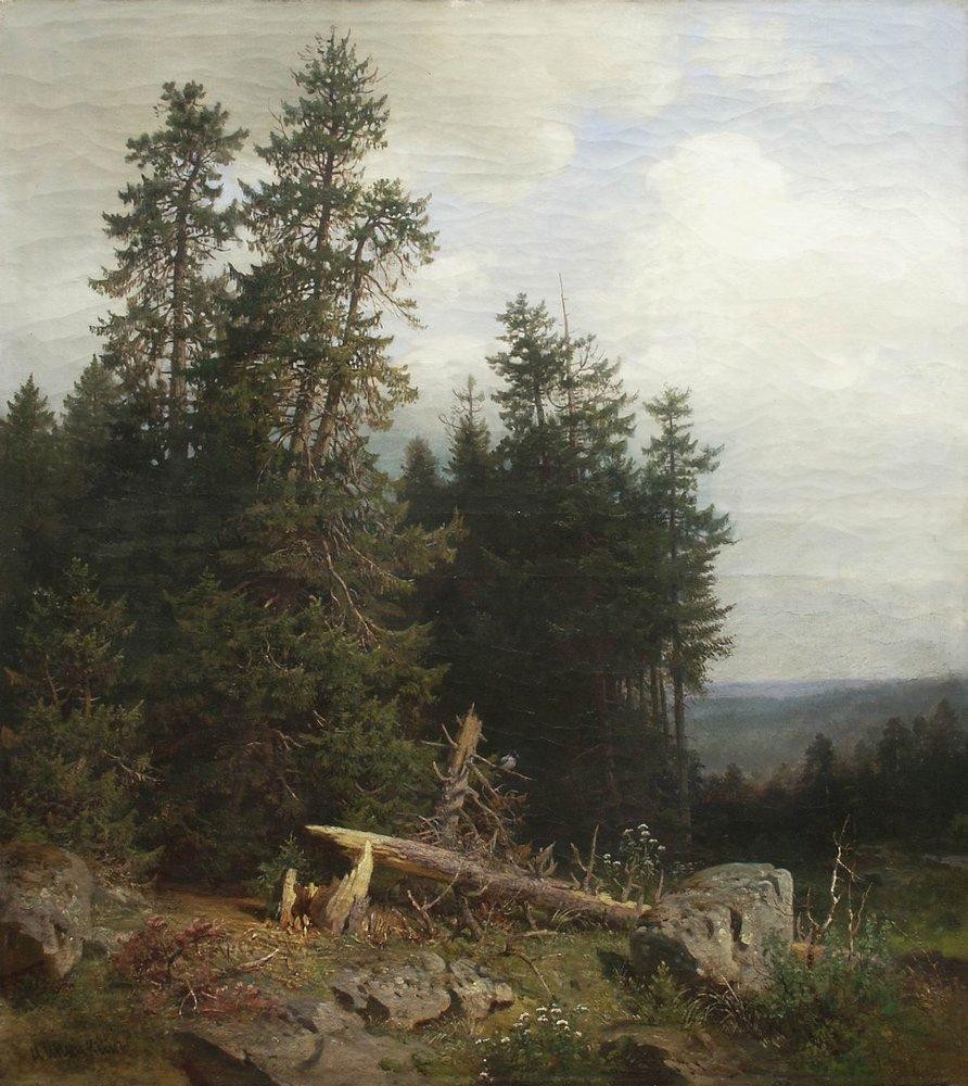 At the edge of the forest by Ivan Shishkin