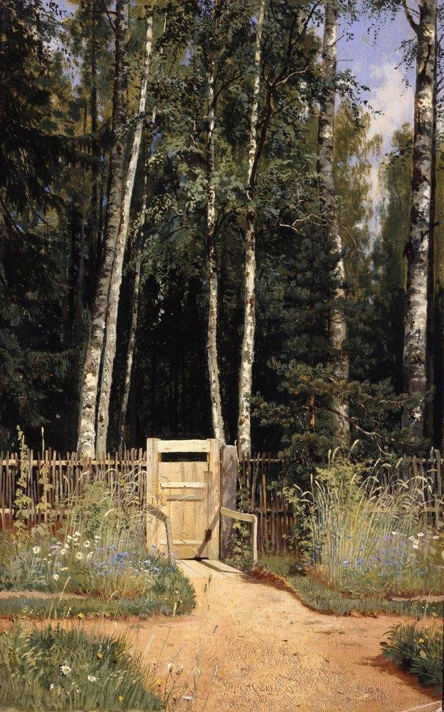 At the wicket by Ivan Shishkin