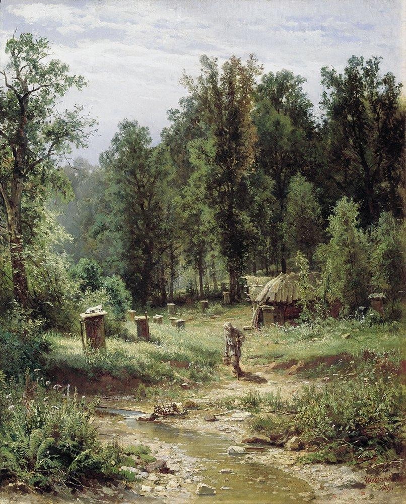Bee families in the forest by Ivan Shishkin