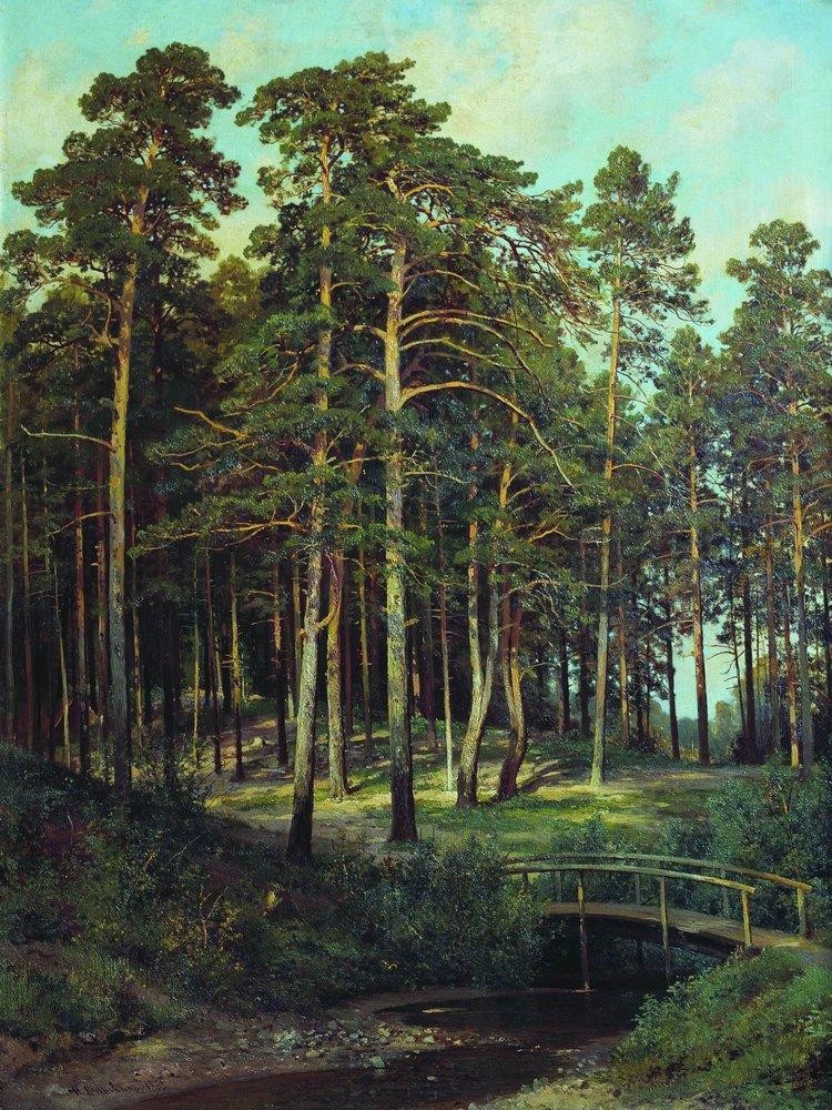 Bridge in the Forest by Ivan Shishkin