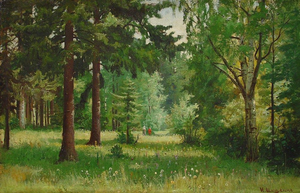 Children in the forest by Ivan Shishkin