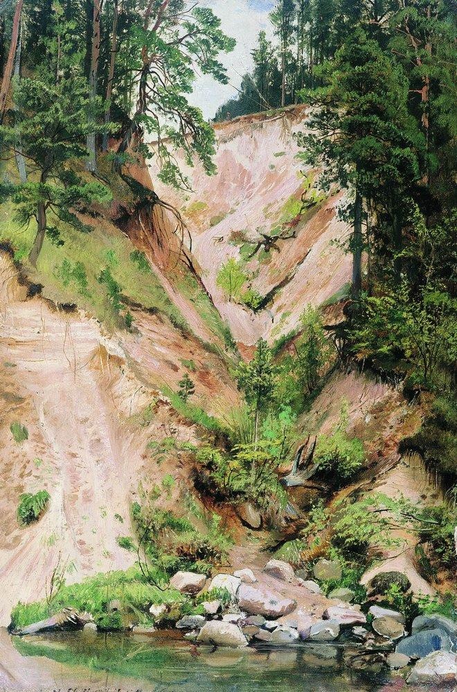Cliff by Ivan Shishkin