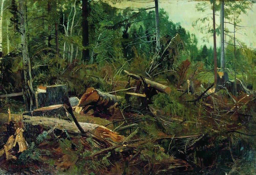 Felling by Ivan Shishkin