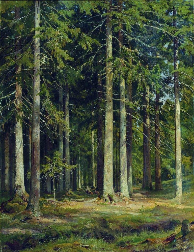Fir forest by Ivan Shishkin