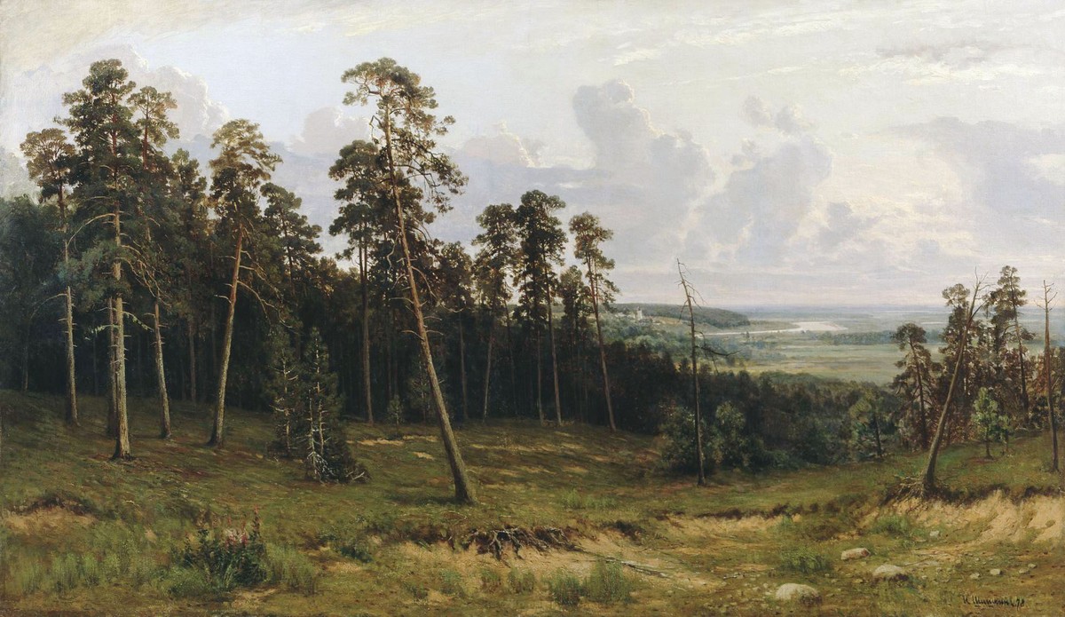 Fir forest on the river Kama by Ivan Shishkin