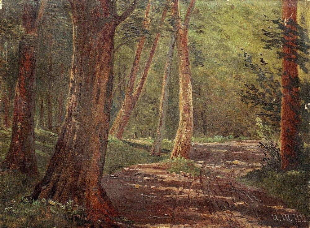 Forest road by Ivan Shishkin