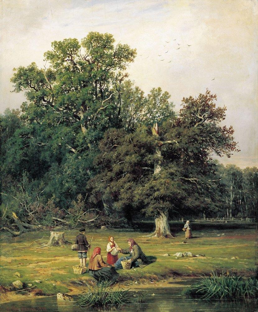 Gathering Mushrooms by Ivan Shishkin
