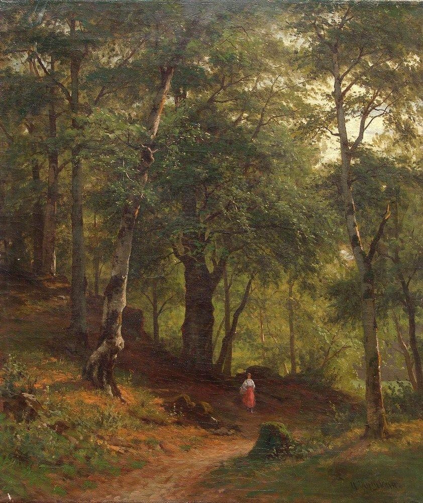 Gathering Mushrooms by Ivan Shishkin