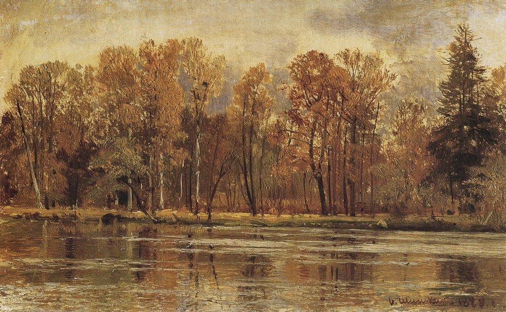 Golden autumn by Ivan Shishkin