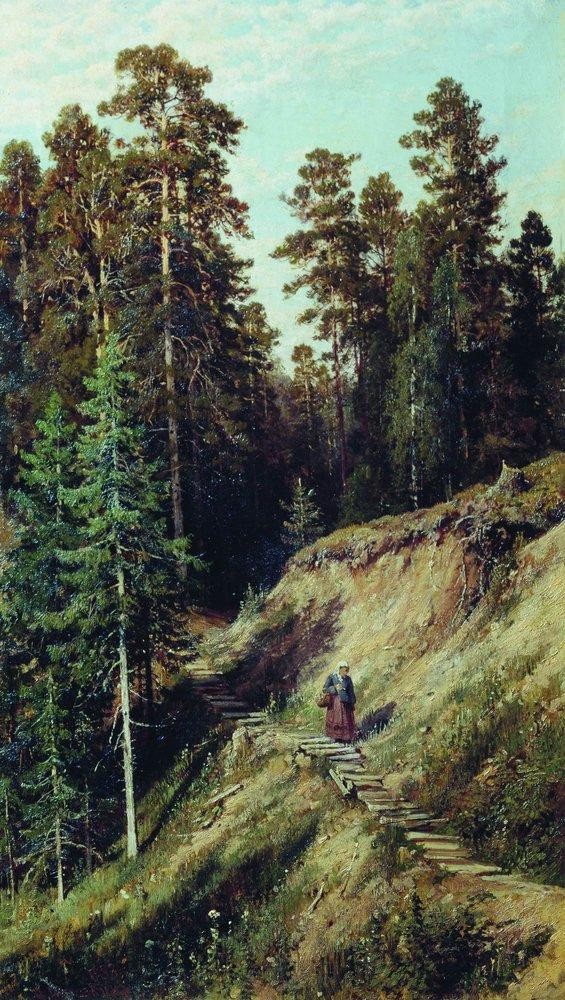 In the forest. From the forest with mushrooms by Ivan Shishkin