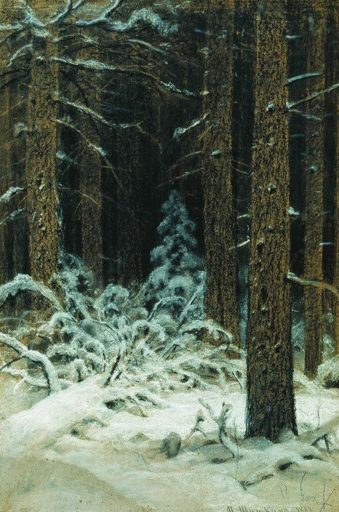 In winter by Ivan Shishkin
