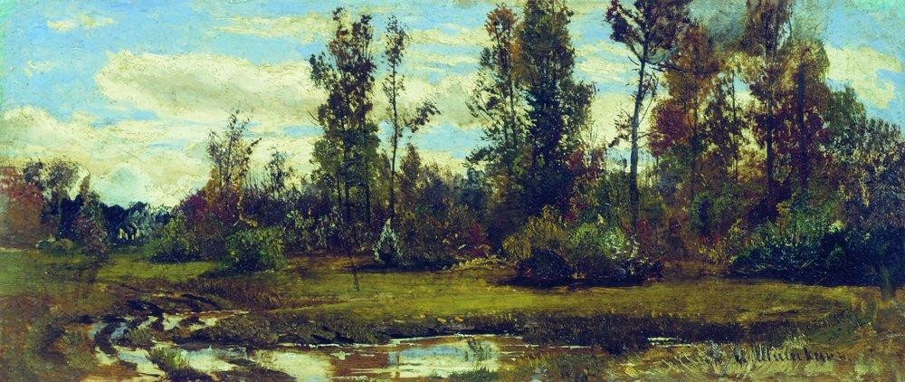 Lake in the forest by Ivan Shishkin