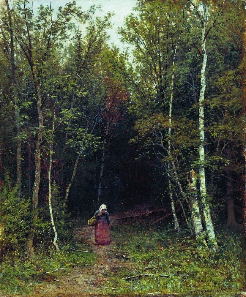 Landscape with a Woman by Ivan Shishkin