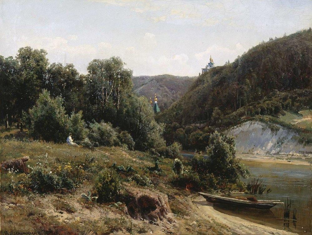 Near the monastery by Ivan Shishkin