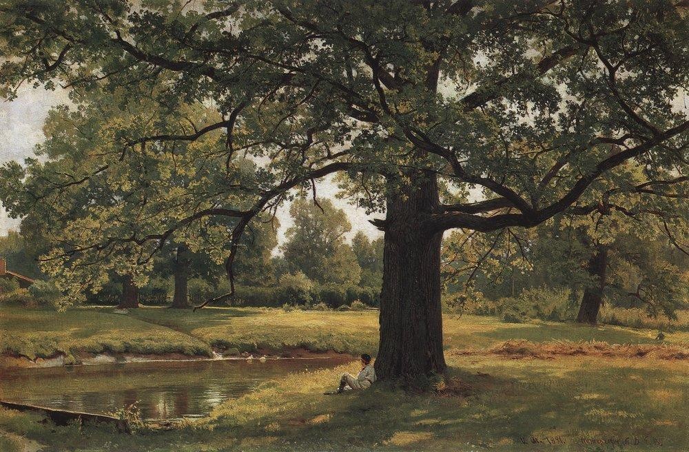 Oaks in Old Peterhof by Ivan Shishkin