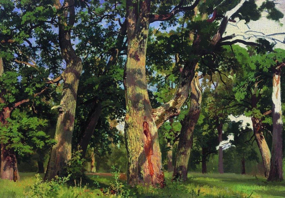 Oaks. Evening by Ivan Shishkin