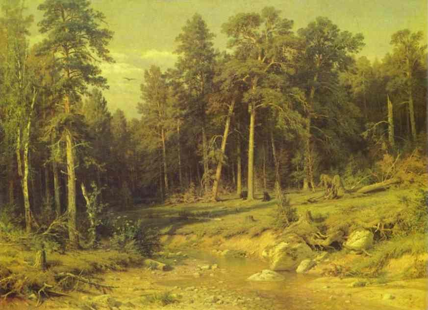 Pine Forest in Viatka Province by Ivan Shishkin