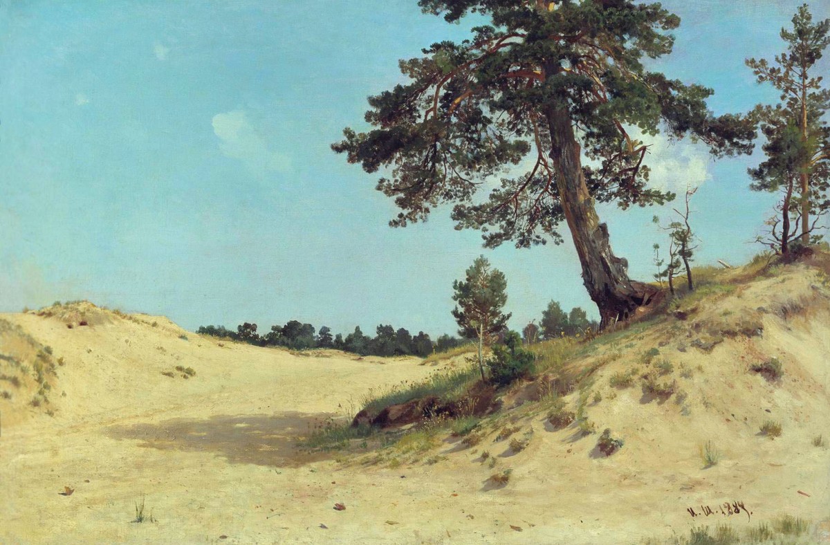 Pine on sand by Ivan Shishkin