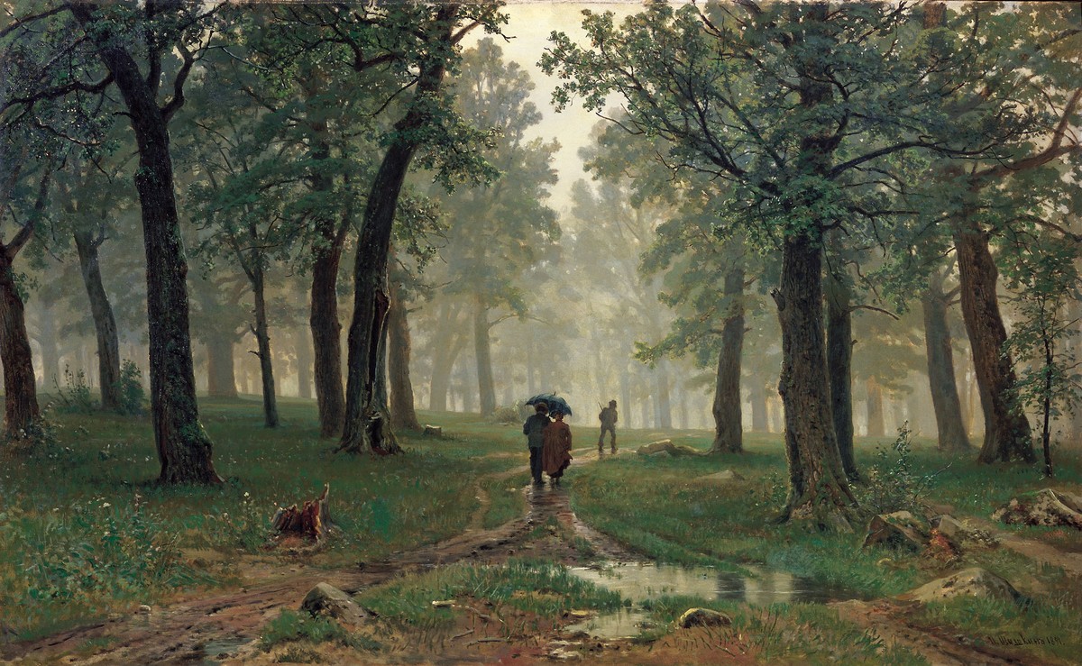 Rain in the Oak Forest by Ivan Shishkin