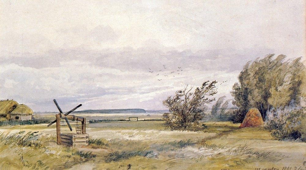 Shmelevka. Windy day by Ivan Shishkin