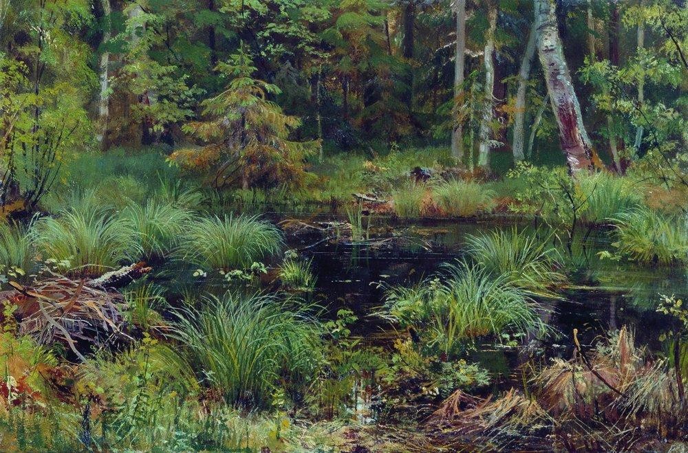 Spring in the forest by Ivan Shishkin
