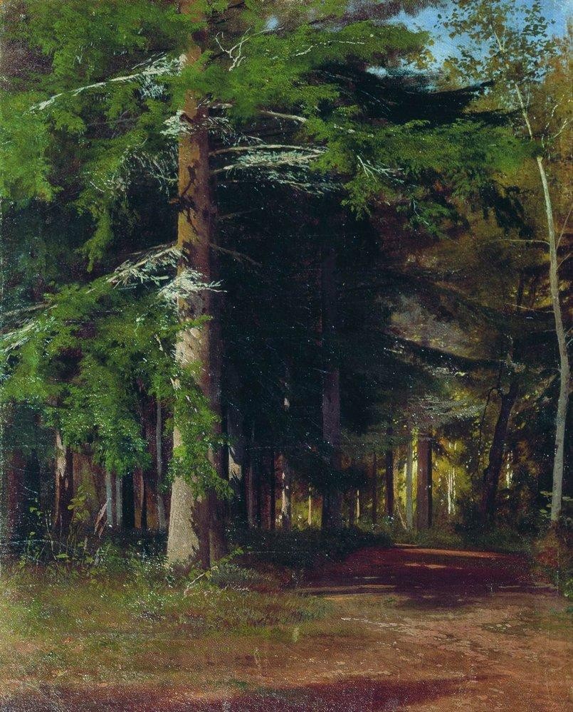 Study for the painting "Chopping wood" by Ivan Shishkin