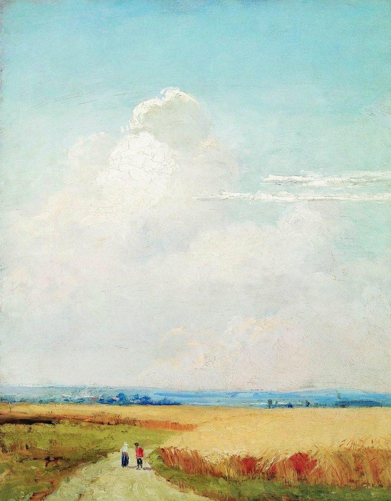 Study for the painting "Noon in the vicinity of Moscow" by Ivan Shishkin