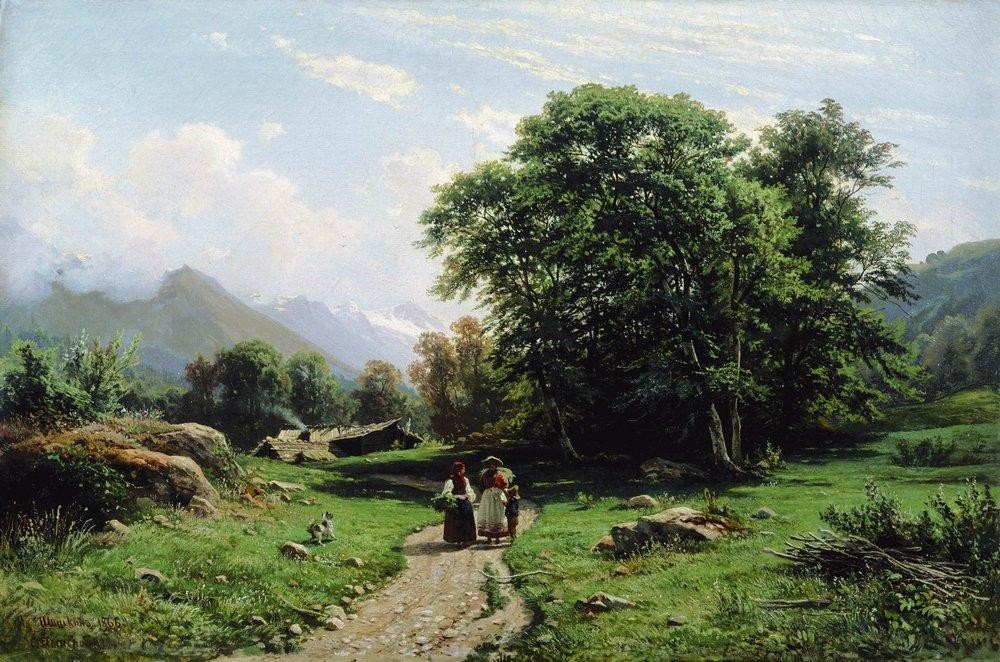 Swiss landscape by Ivan Shishkin