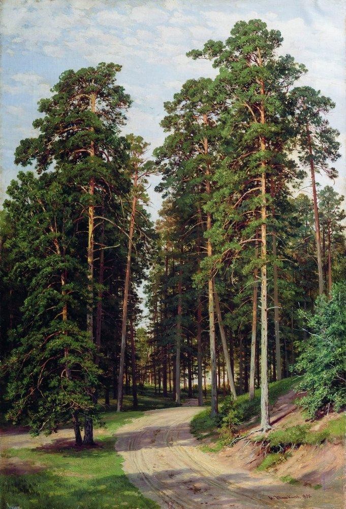 The sun in the forest by Ivan Shishkin