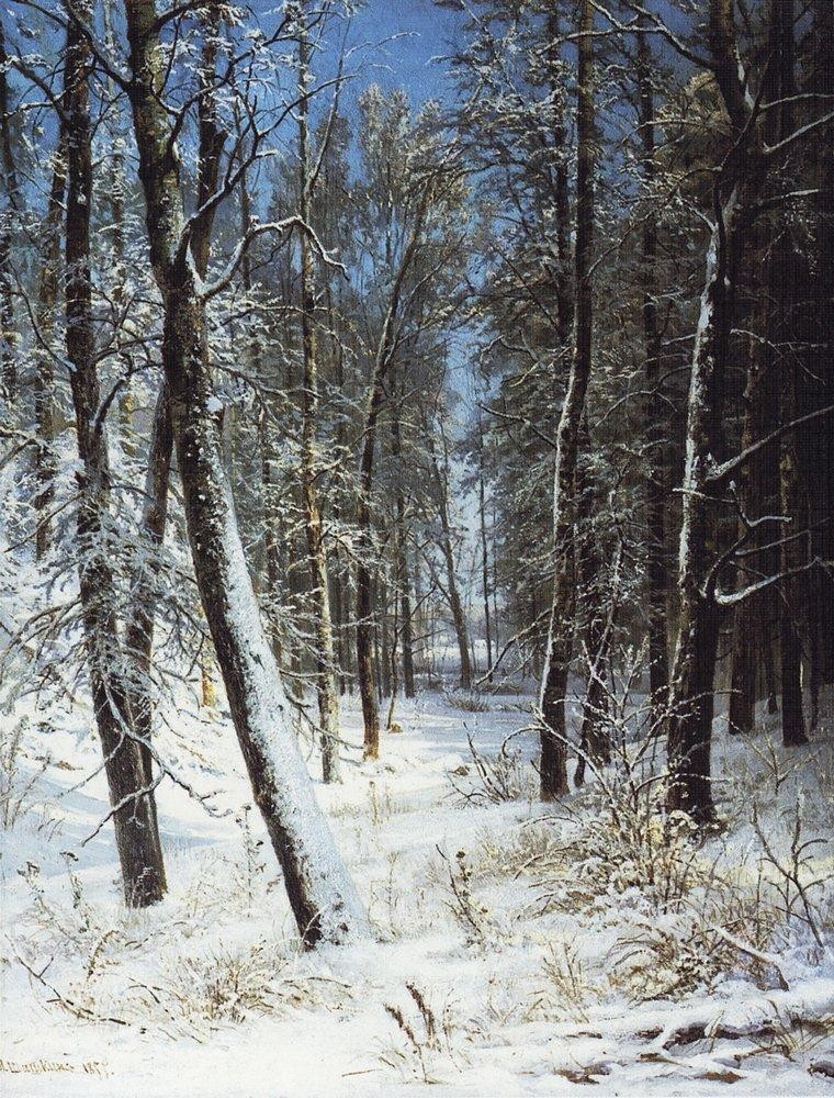 Winter in a forest (Rime) by Ivan Shishkin