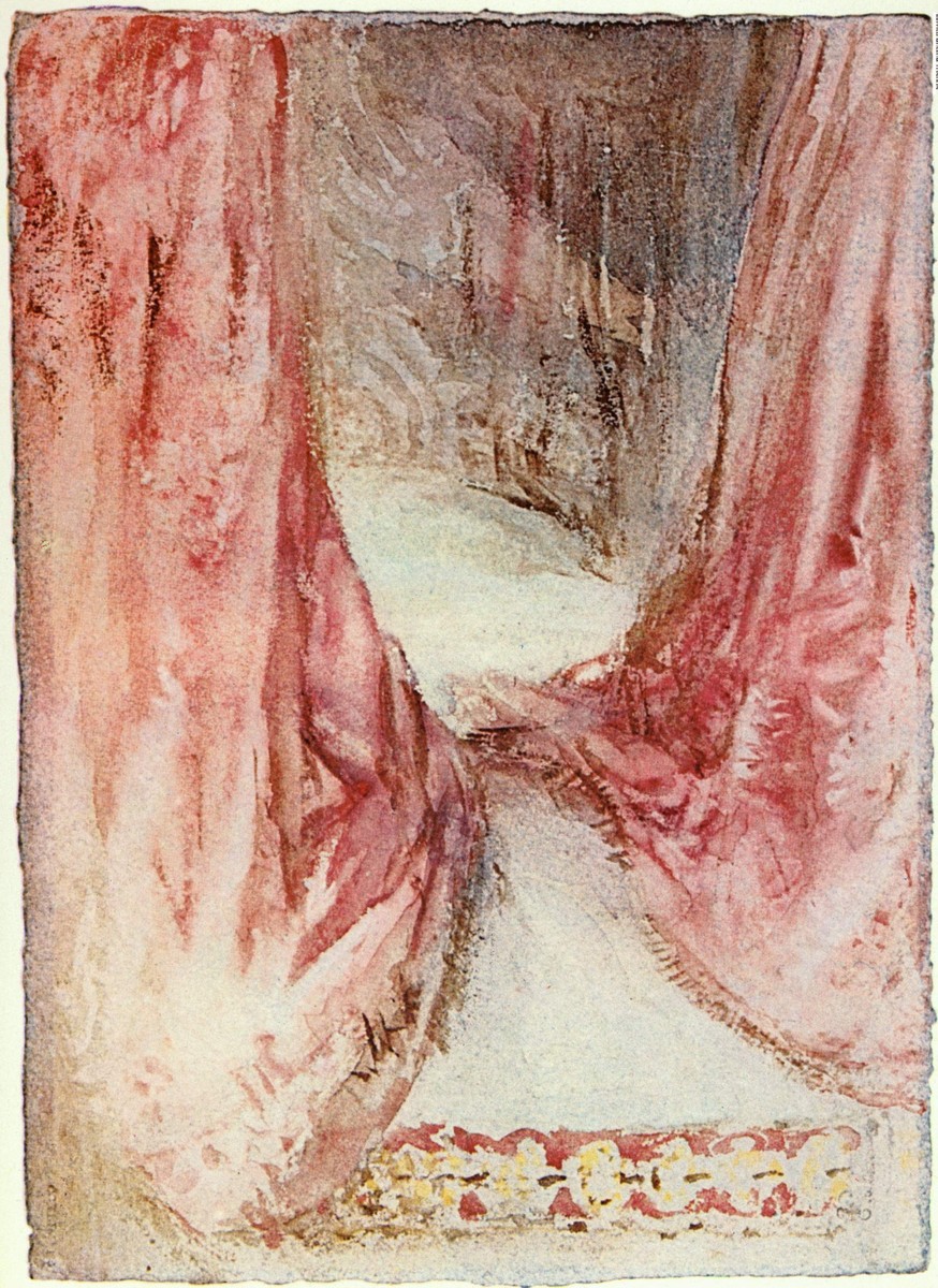 A bed, drapery study by J.M.W. Turner