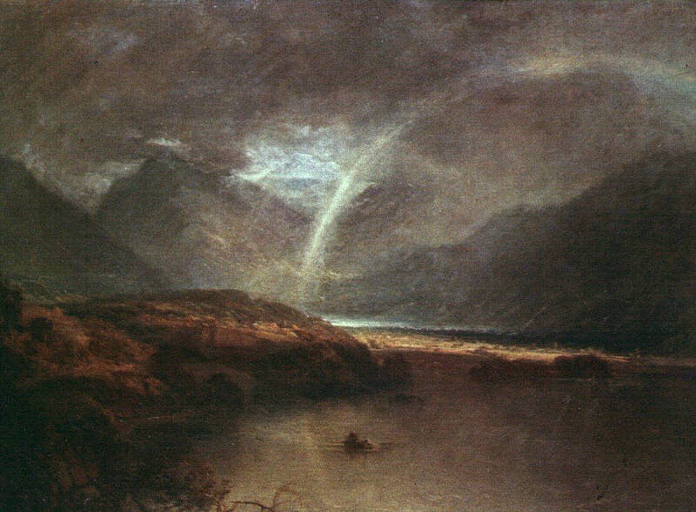 Buttermere Lake, with Part of Cromackwater, Cumberland, a Shower by J.M.W. Turner