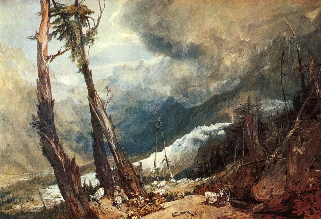 Glacier and Source of the Arveron, Going Up to the Mer de Glace by J.M.W. Turner