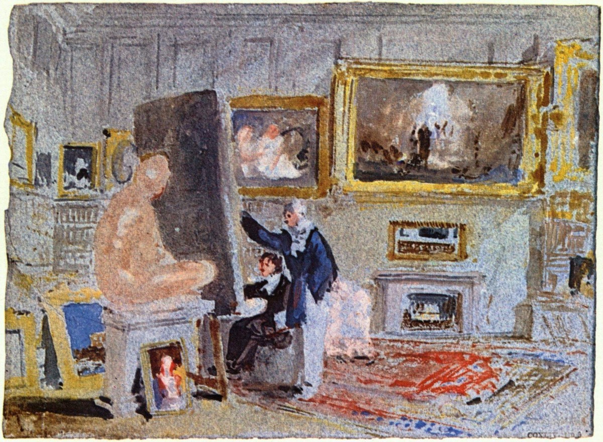 Painter at the easel by J.M.W. Turner