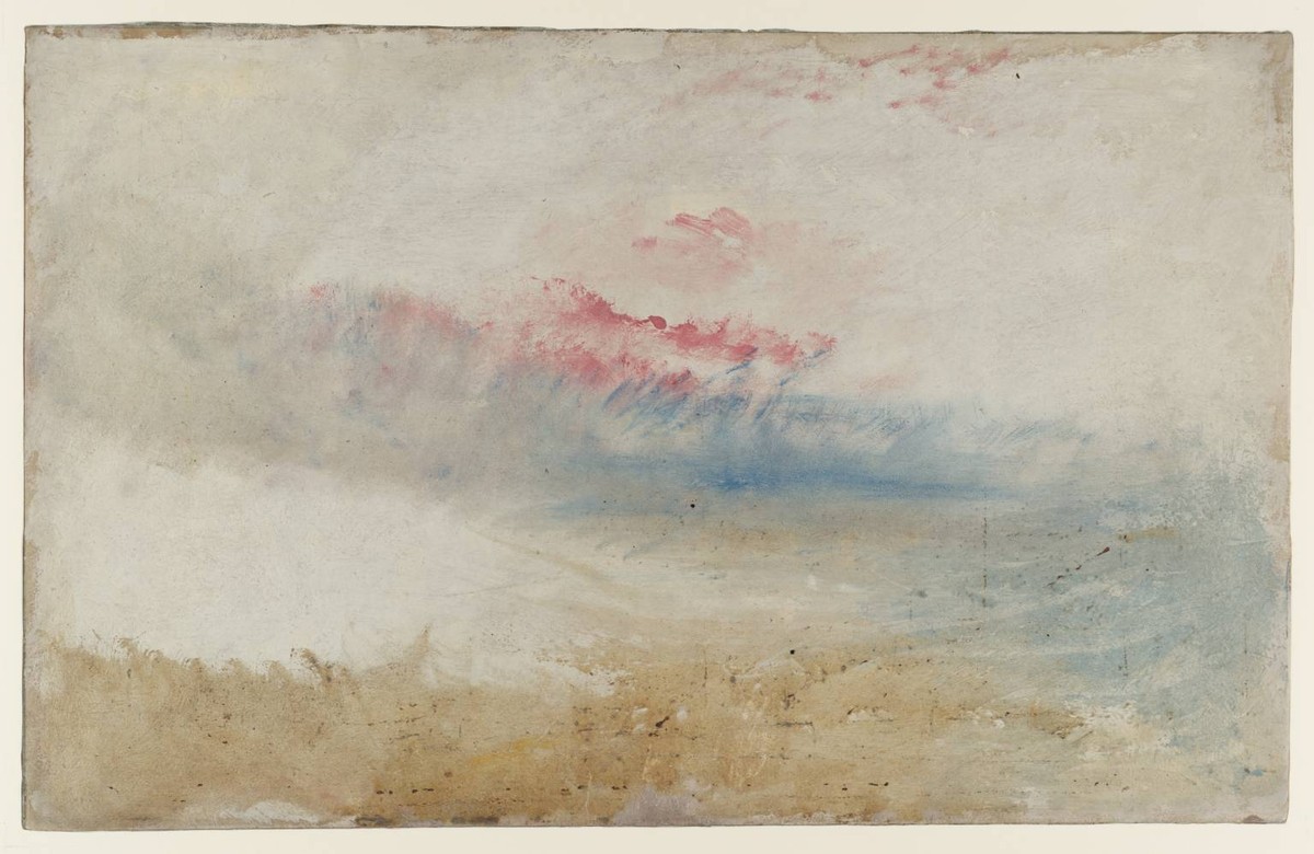 Red Sky over a Beach by J.M.W. Turner