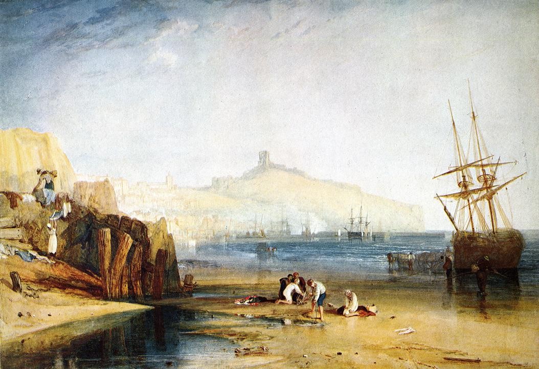 Scarborough Town and Castle. Morning.Boys Catching Crabs by J.M.W. Turner