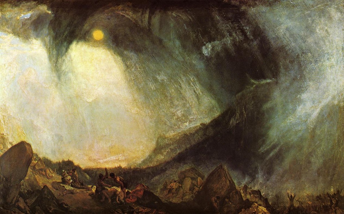 Snow Storm, Hannibal and His Army Crossing the Alps by J.M.W. Turner