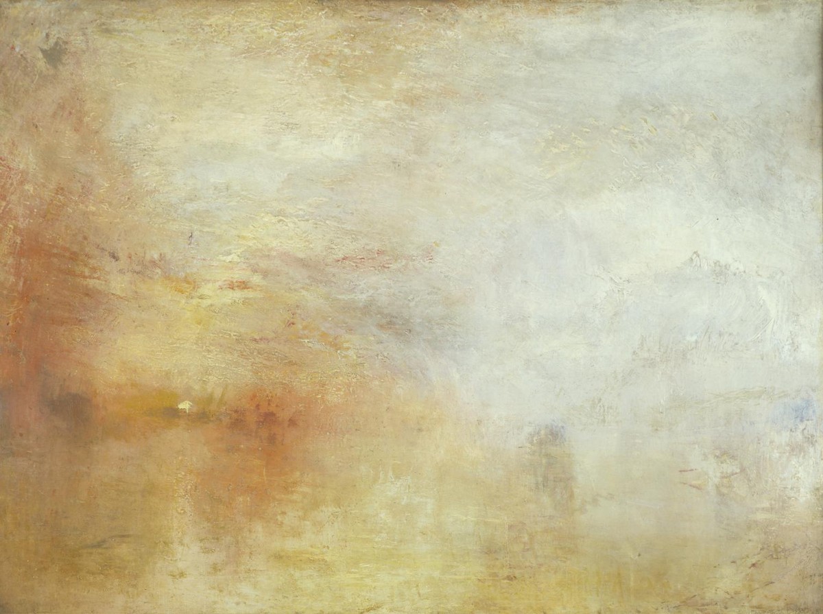 Sun Setting over a Lake by J.M.W. Turner