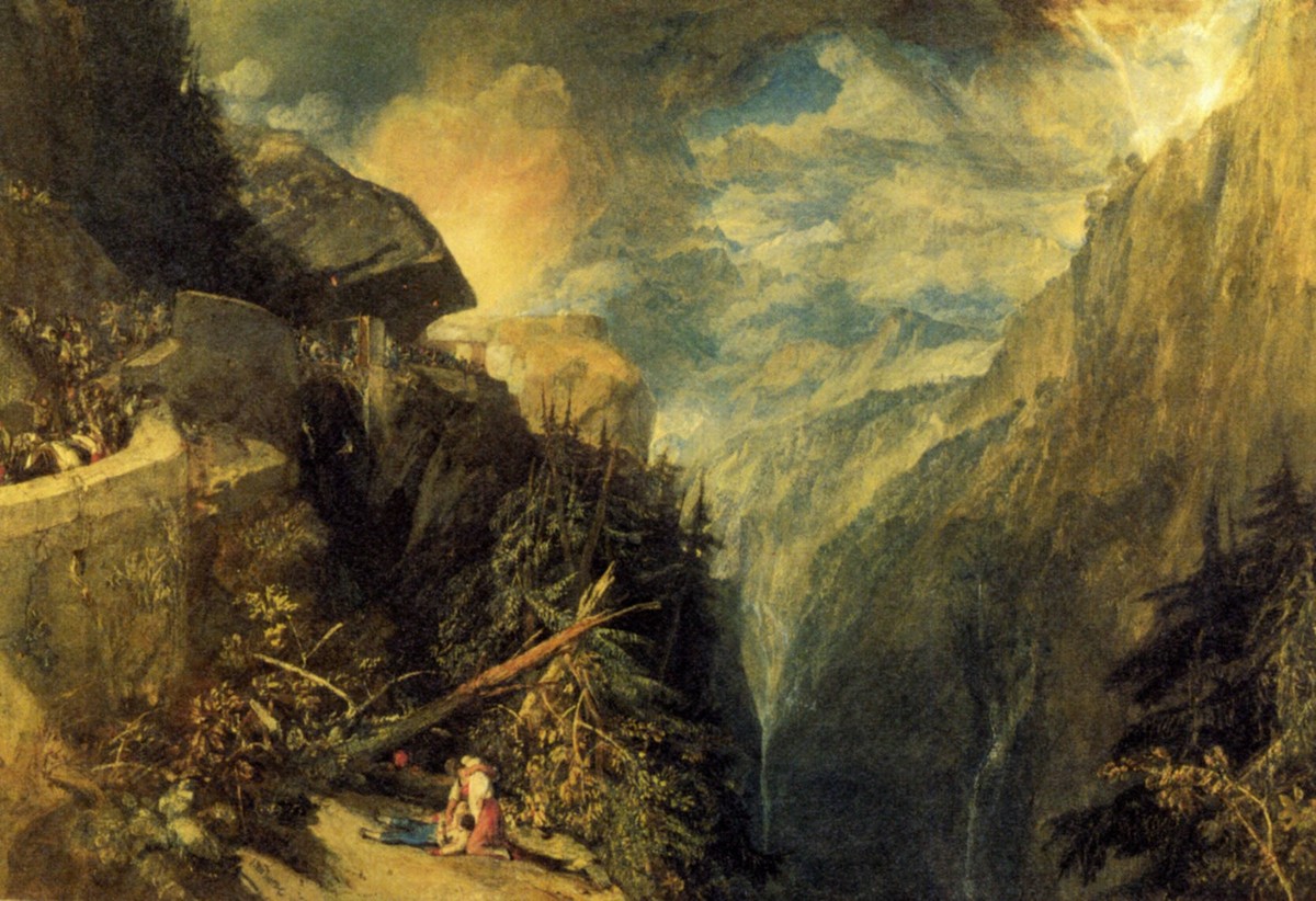 The Battle of Fort Rock, Val d'Aoste, Piedmont by J.M.W. Turner