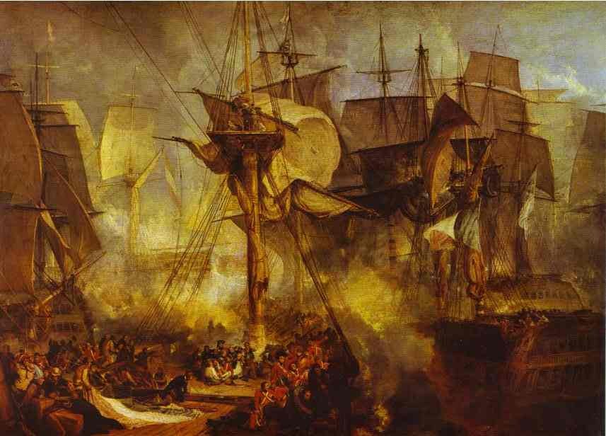 The Battle of Trafalgar, as Seen from the Mizen Starboard Shrouds of the Victory by J.M.W. Turner