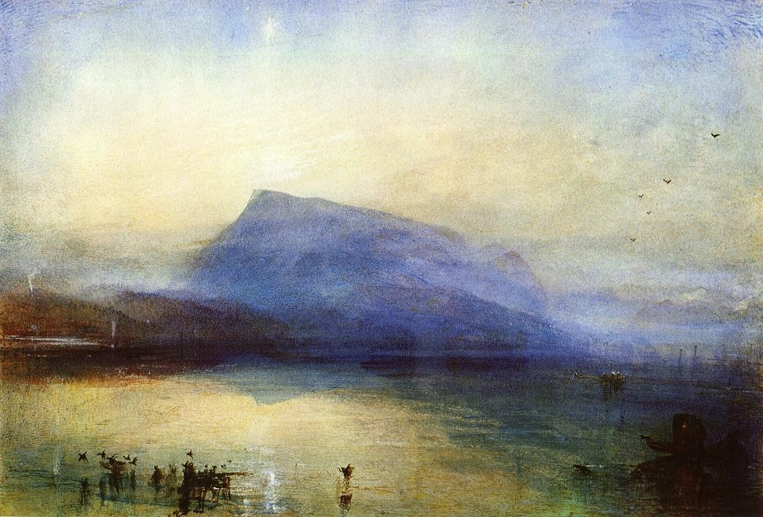 The Blue Rigi Lake of Lucerne Sunrise by J.M.W. Turner