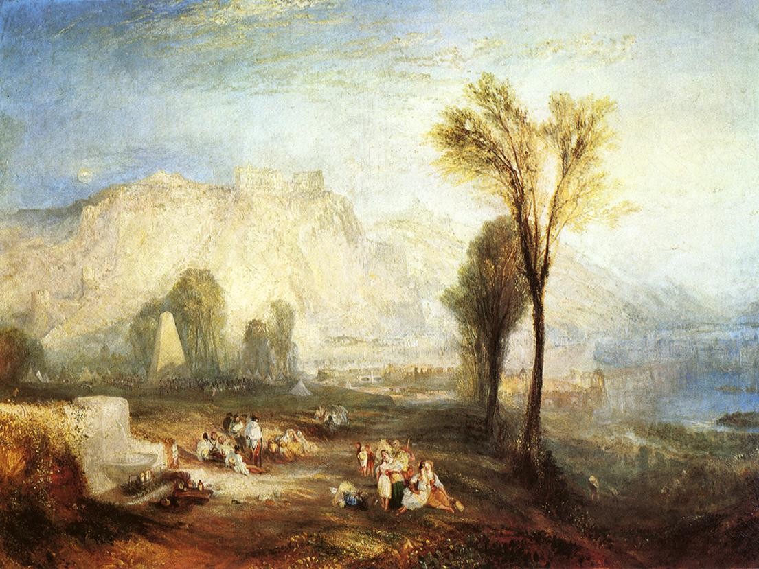 The Bright Stone of Honour (Ehrenbreitstein) and the Tomb of Marceau, from Byron's 'Childe Harold' by J.M.W. Turner