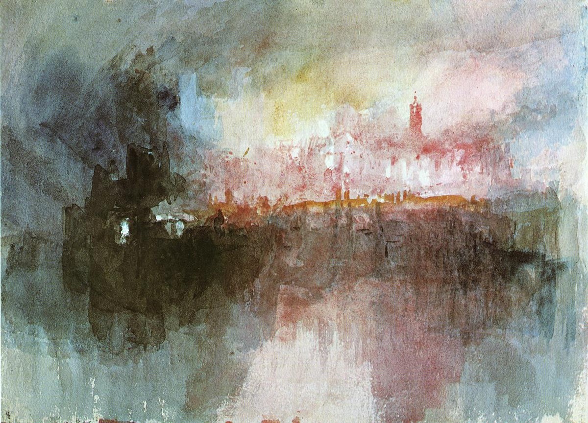 The Burning of the Houses of Parliament by J.M.W. Turner