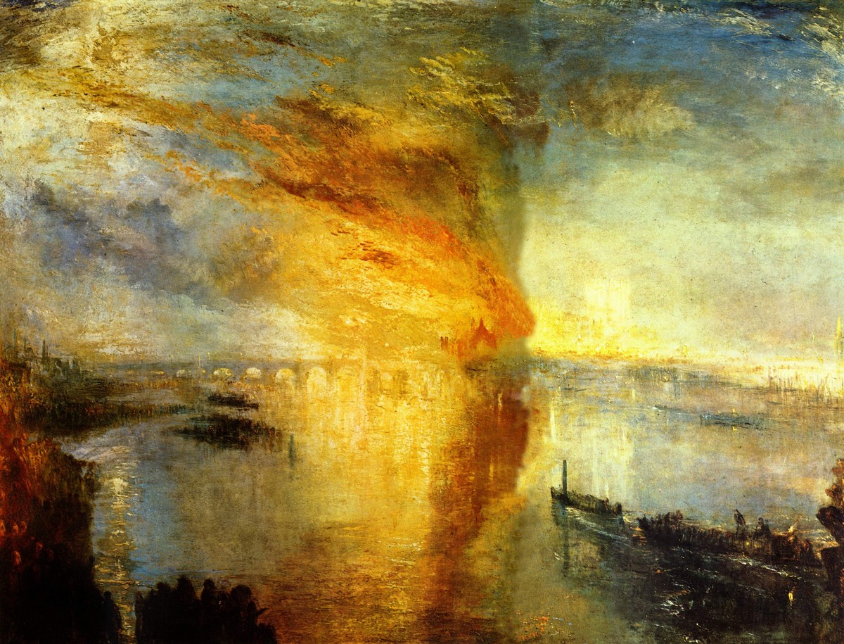 The Burning of the Houses of Parliament by J.M.W. Turner