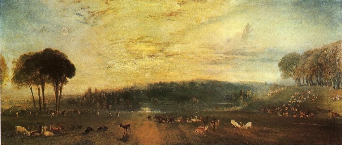 The Lake, Petworth Sunset, Fighting Bucks by J.M.W. Turner