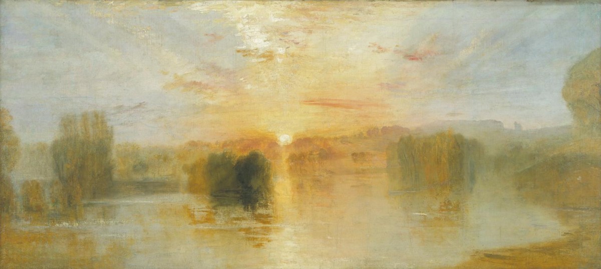 The Lake, Petworth, Sunset; Sample Study by J.M.W. Turner