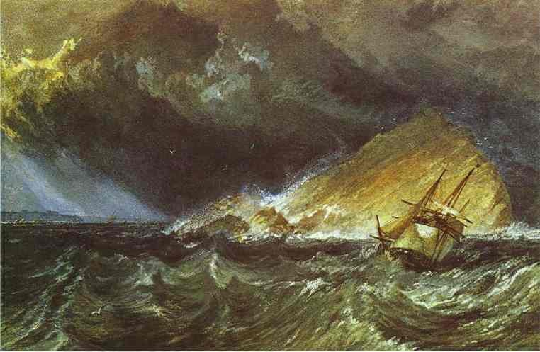 The Mew Stone at the Entrance of Plymouth Sound by J.M.W. Turner