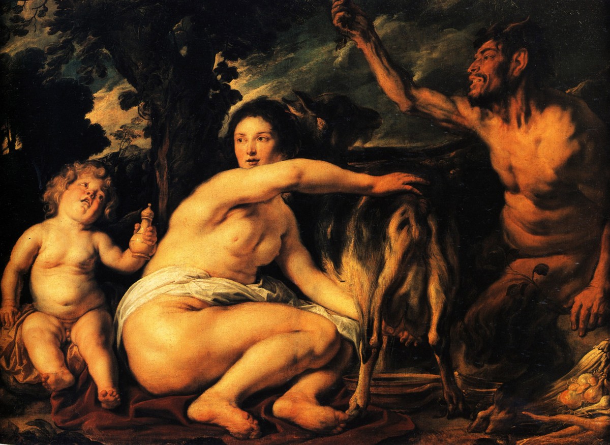 Infant Jupiter Fed by the Goat Amalthea by Jacob Jordaens